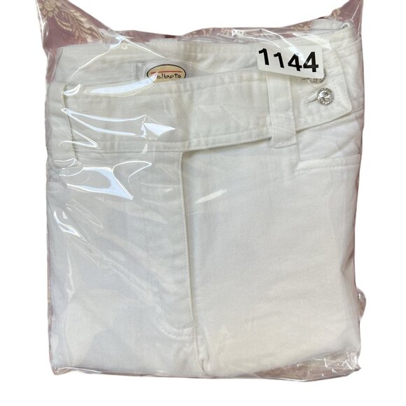 Talbots Womens 12P Winter White Boot Cut Gentle Stretch Pants Clean Girl  Jeans - Picture 13 of 13